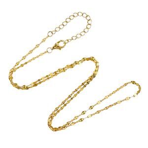 Vintage Sterling Silver 925 Gold-Tone Tinsel Necklace 15.5"-17.5"